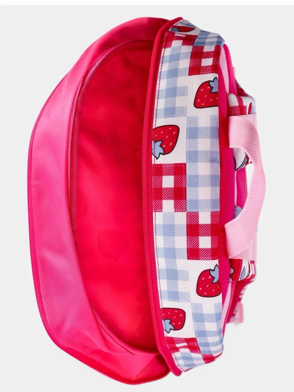 Wonder Nation 17 Inch Backpack 4 Piece Set Pink Strawberry Gingham Berry Patch